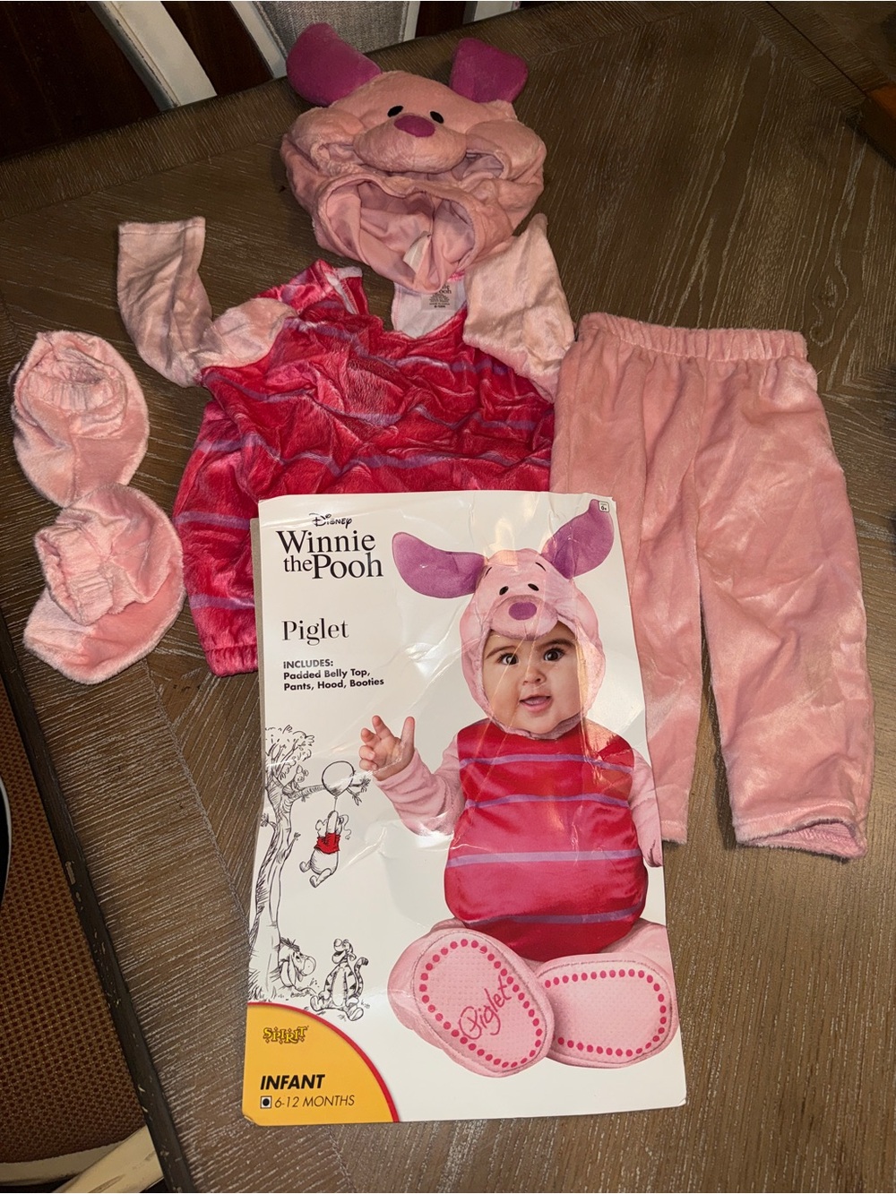 Disney Halloween Winnie the Pooh Baby Piglet Costume Infant Sz 6-12 month